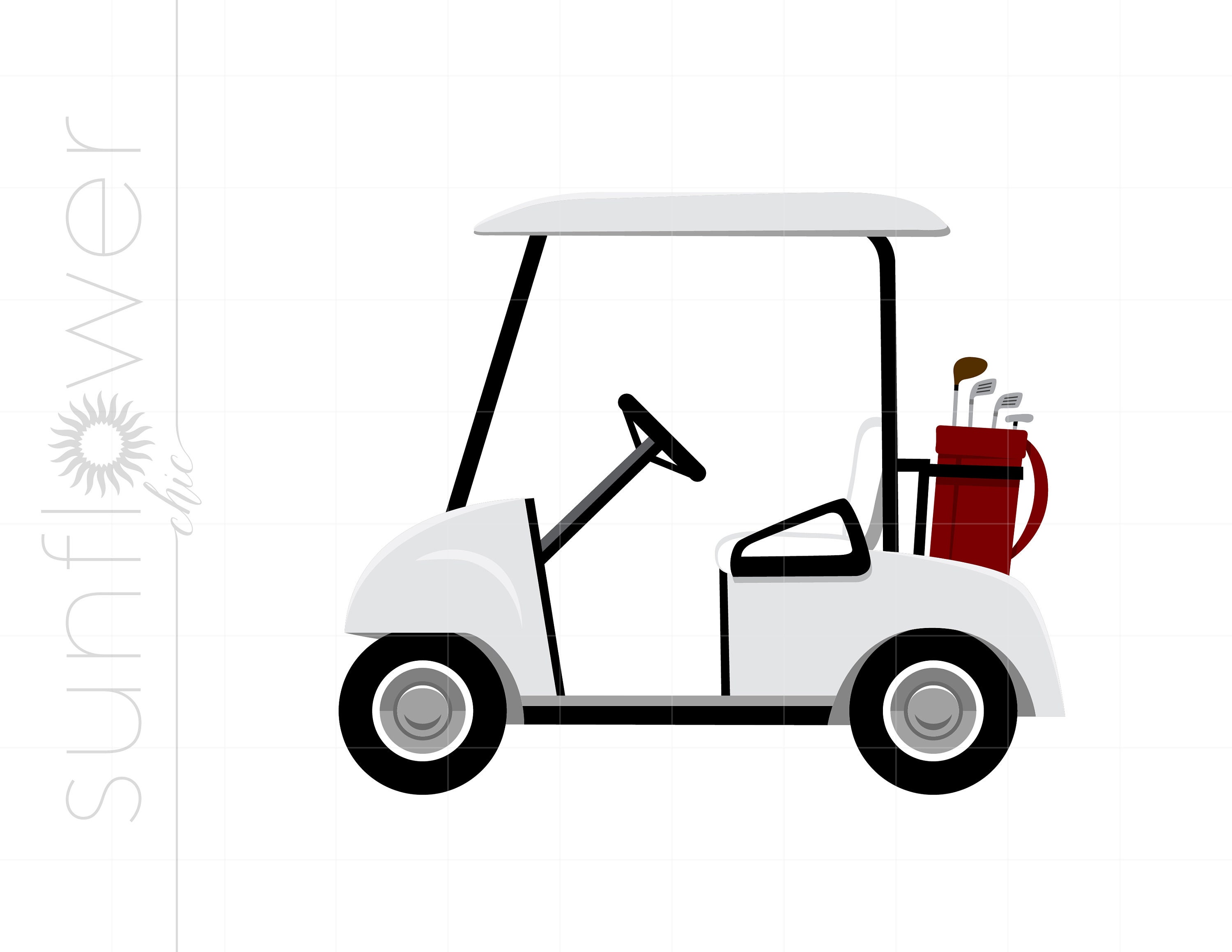 Golf Cart SVG Vector Golf Cart Clipart Golf Cart Cut File - Etsy Australia