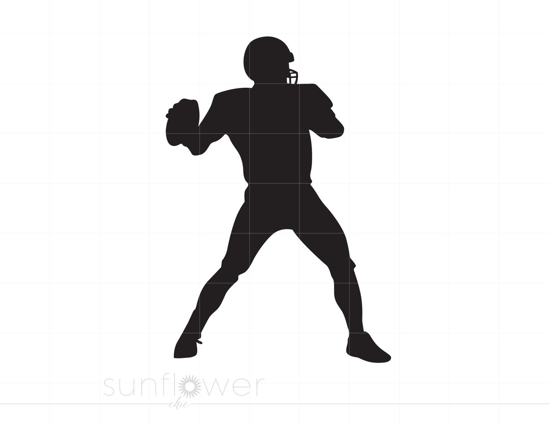 Football Quarterback SVG Quarterback Silhouette Clipart Download