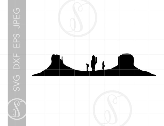 Southwest Desert SVG Download Vector Desert Clipart | Etsy