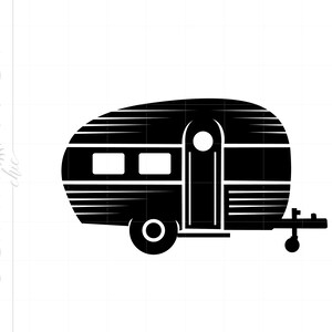 RV Camper SVG | Camper Clipart | Camper Cut File for Cricut | Caravan Camper File Svg Jpg Eps Pdf Png SC558