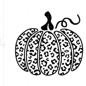 Pumpkin SVG | Leopard Spots Pumpkin Svg Cricut | Leopard Print Pumpkin Outline Svg | Commercial Use Pumpkin Silhouette Download SC2718