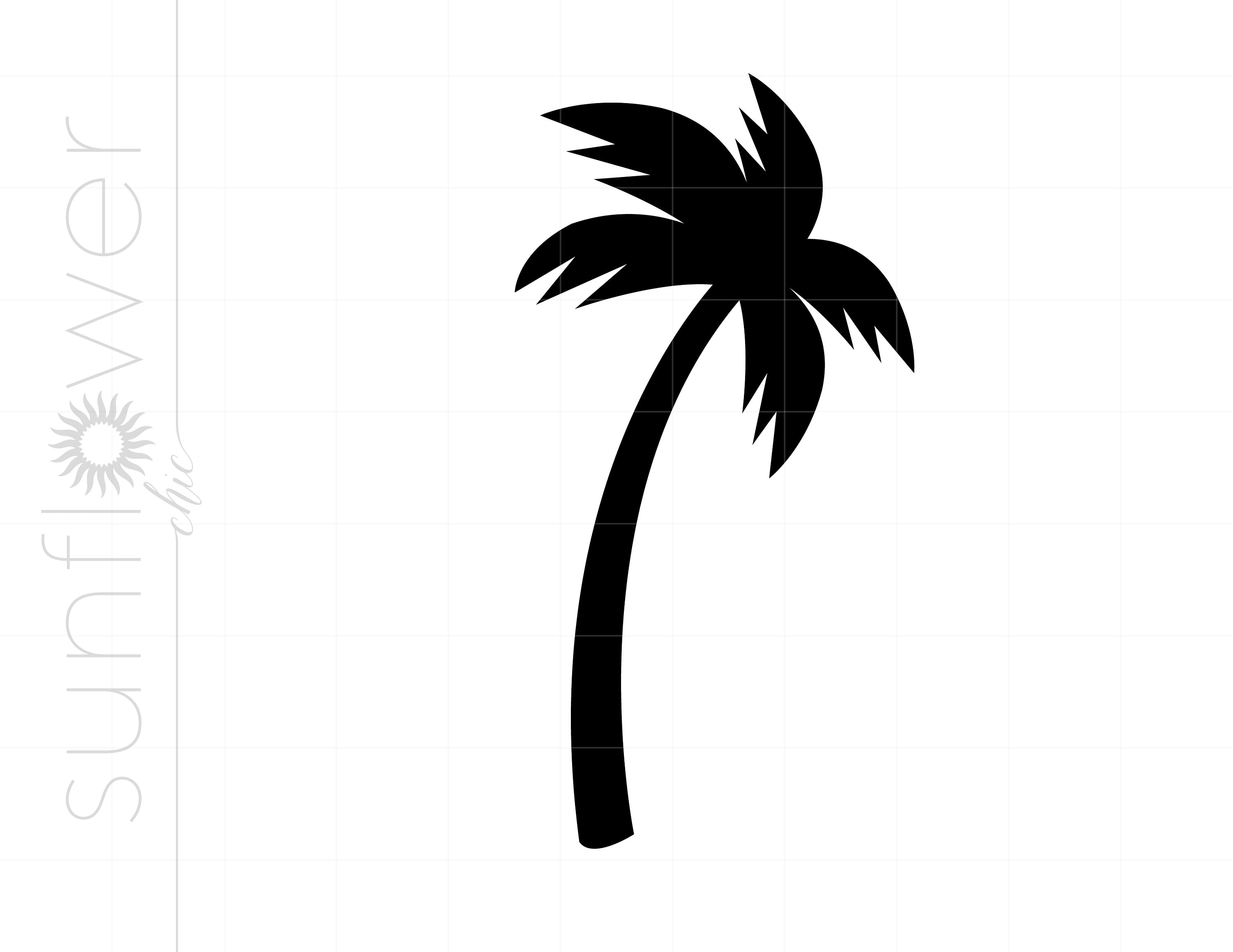 Palm Tree SVG Palm Tree Clipart Palm Tree Cut File for - Etsy