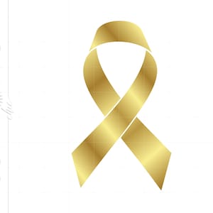 Gold Krebs SVG Clipart | Gold Krebs Schleife Silhouette Plotterdatei | Gold Krebs Band Svg Jpg Eps Dxf Png | Vektorband SC869G