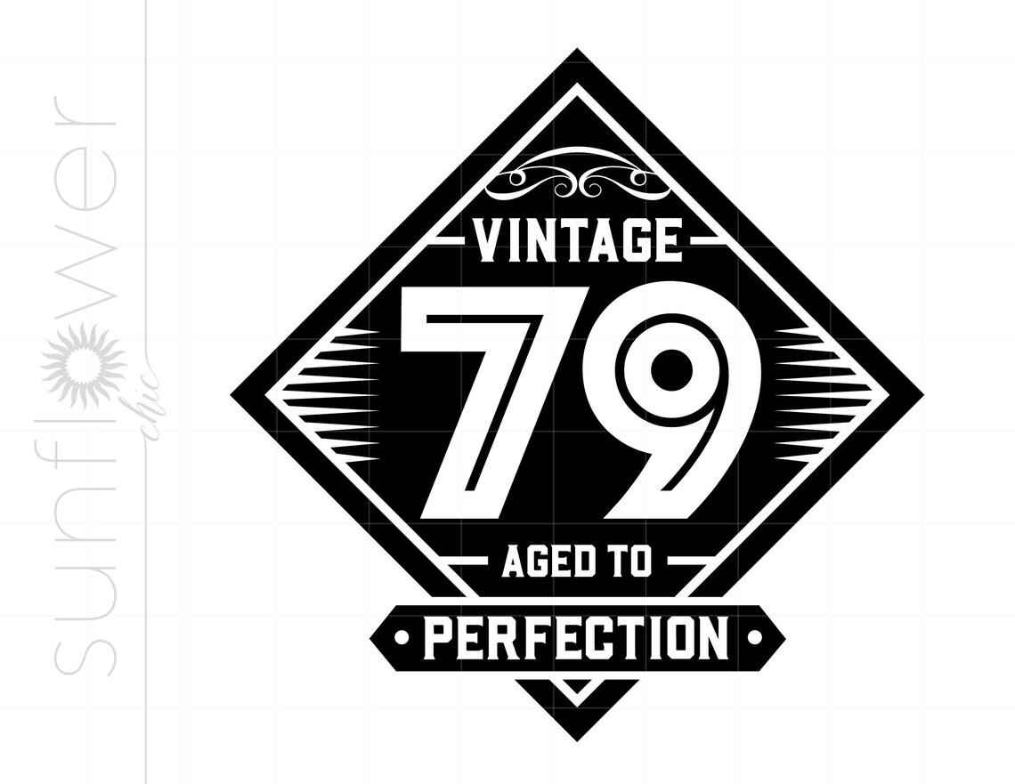 1979 Birthday SVG | Vintage 79 SVG Clipart | Vintage 79 Cut File for ...