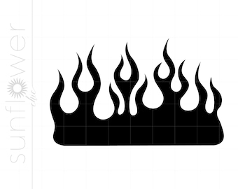 Fire Flames SVG Silhouette | Fire Flames Clipart | Fire Flames Cut File Cricut | Fire Flames Svg Jpg Eps Pdf Png Dxf Download SC1913