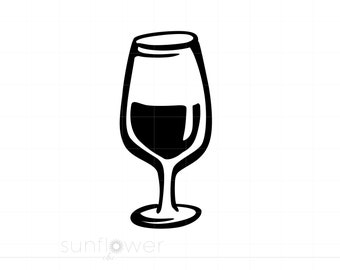 Wine Glass SVG | Wine Glass Clipart | Wine Glass Cut File for Cricut | Wine Glass Art Svg Jpg Eps Pdf Png Dxf Download SC933