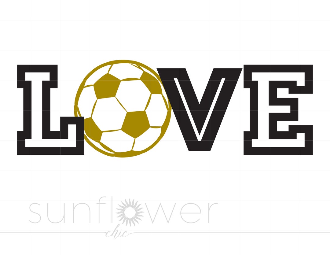 Fussball Love Svg Plotterdatei Love Soccer TShirt Downloads Etsy.de