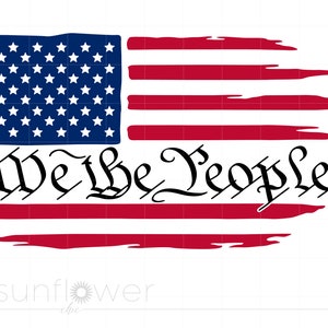 私たち国民アメリカ国旗 SVG | アメリカ国旗 SVG | 私たち国民 SVG | 愛国的 SVG | ダメージ加工の旗 印刷可能な Cricut シルエット SC2904