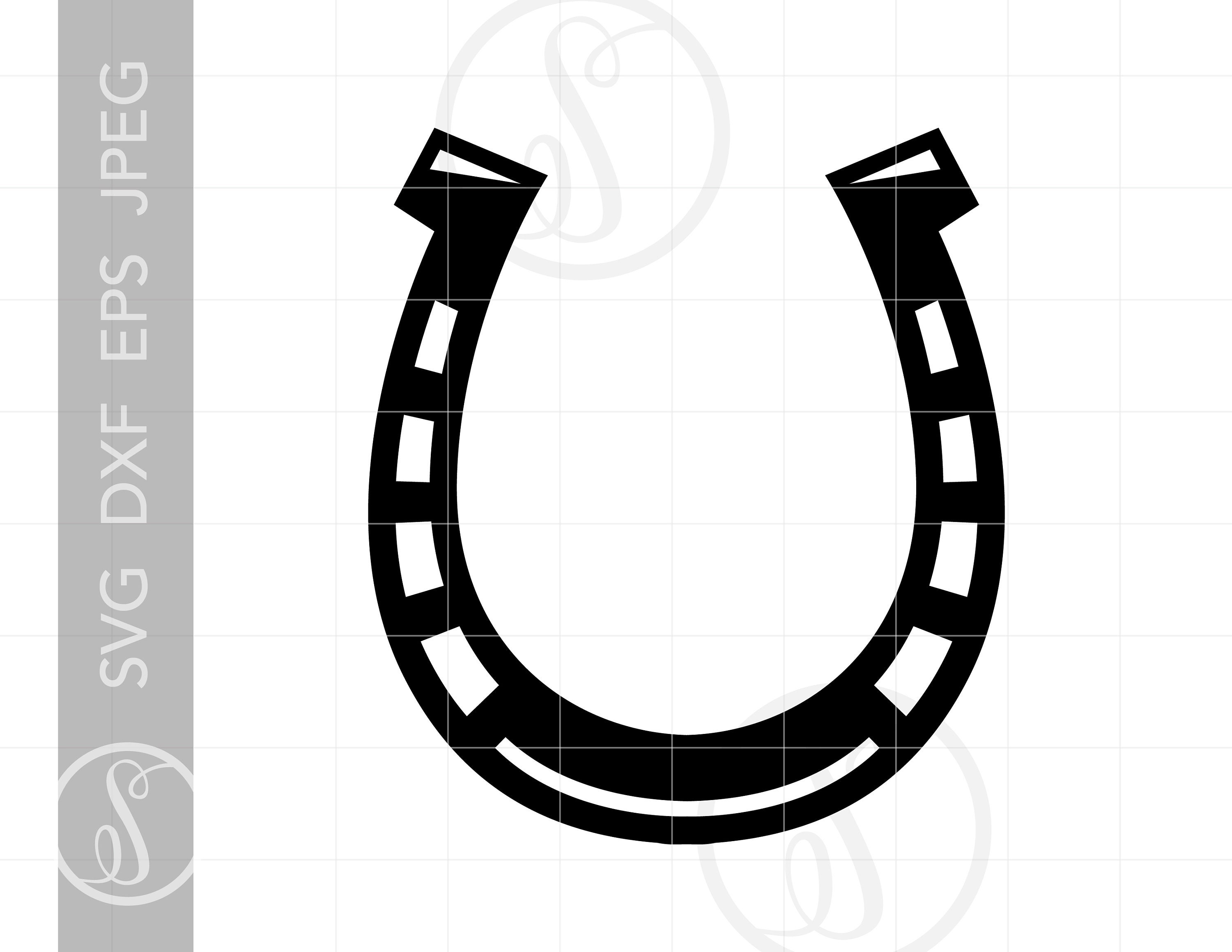 Horseshoe SVG Clipart Horseshoe Silhouette Cut File Etsy UK