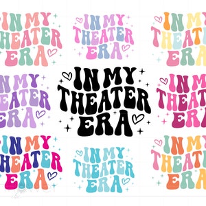 In My Theater Era SVG Bundle, Groovy Letters Theater Shirt SVG, Kunstdesign für Drama Theater Shirt Cricut Silhouette Sofortiger Download SC3574