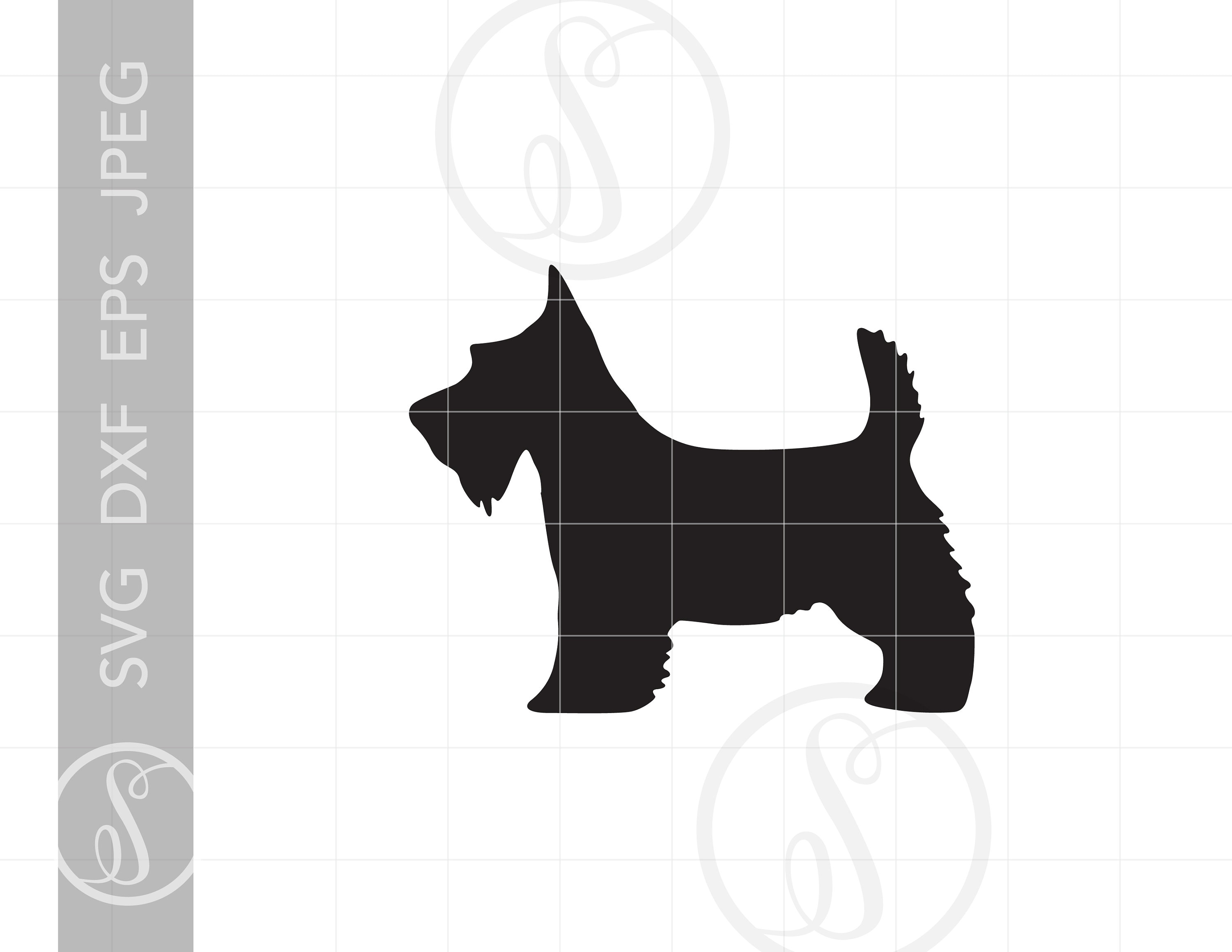 Scottie Dog SVG Clipart Scottie Dog Silhouette Cut File | Etsy