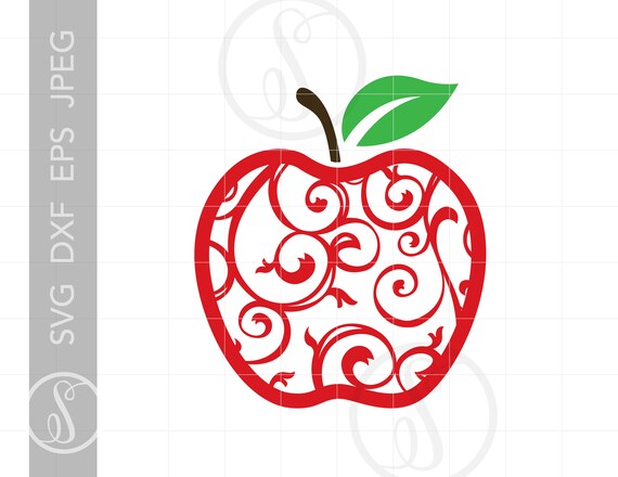 Download Scroll Pattern Apple Svg Apple Clipart Apple Cut Etsy