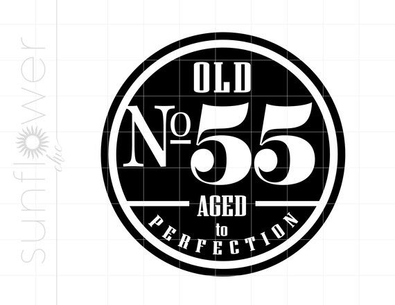 Old Number 55 SVG Clipart 55th Cut File for Cricut Old No. | Etsy