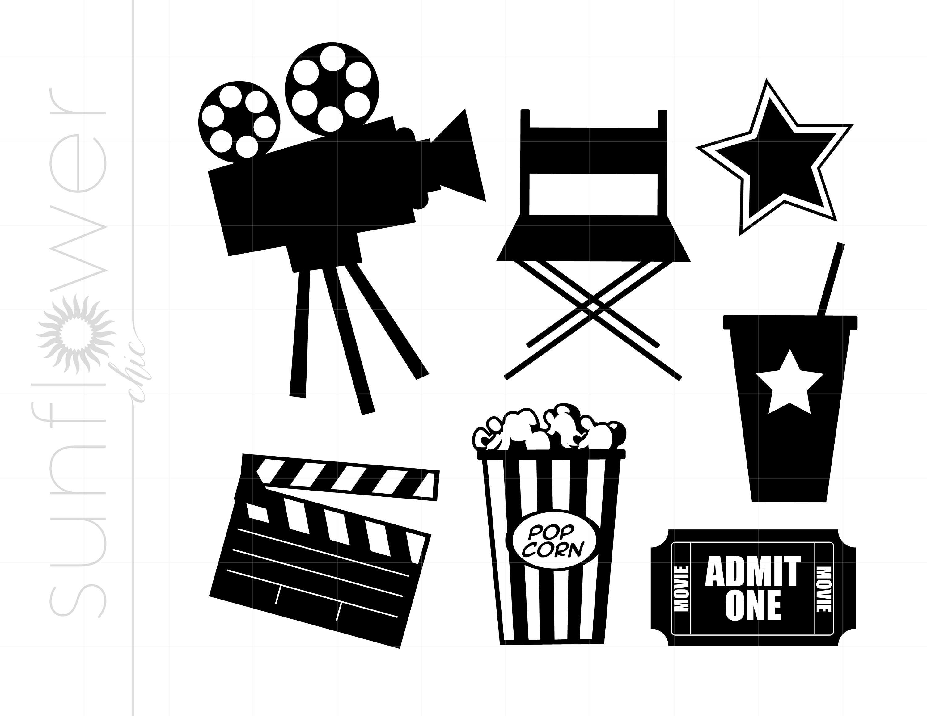 Movie Theater Clipart Black And White