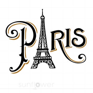 PARIS Svg, Eiffel Tower Svg, Parisian Svg Cut File for Cricut Silhouette, Paris Shirt, Instant Download, Eiffel Tower Shirt Svg SC2942