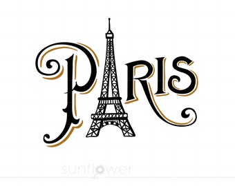 PARIS Svg, Eiffel Tower Svg, Parisian Svg Cut File for Cricut Silhouette, Paris Shirt, Instant Download, Eiffel Tower Shirt Svg SC2942