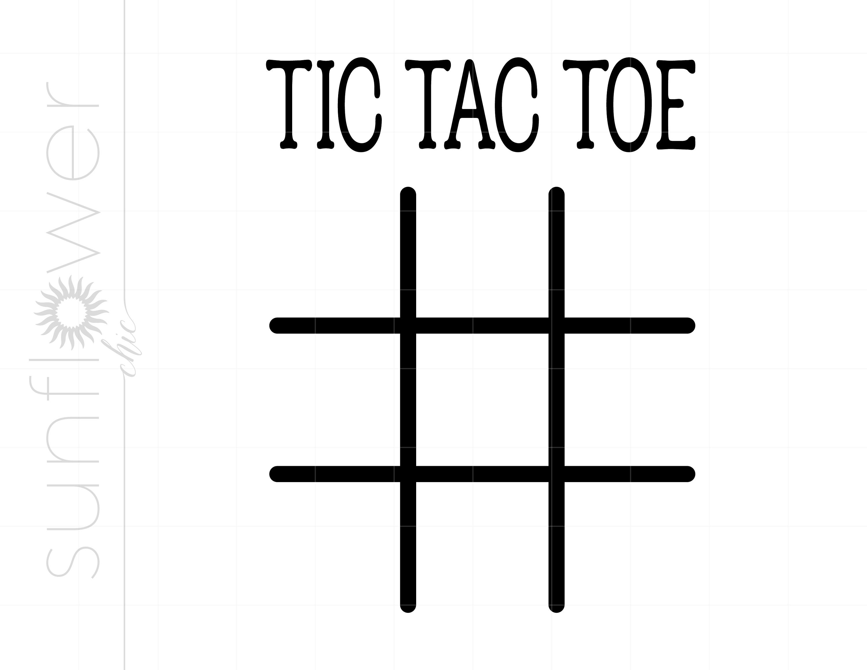 Tic Tac Toe SVG Download Vector Tic Tac Toe Board Tic Tac Toe Silhouette  Cut File Tic Tac Toe Svg Jpg Eps Pdf Png Dxf Download SC1143 
