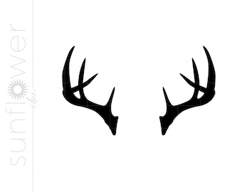 Deer Antlers SVG | Deer Antlers Silhouette Clipart Download | Deer Antlers Cut File | Deer Antlers Svg Jpg Eps Pdf Png Dxf SC1222