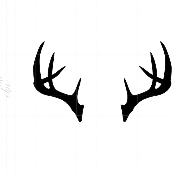 Deer Antlers SVG | Deer Antlers Silhouette Clipart Download | Deer Antlers Cut File | Deer Antlers Svg Jpg Eps Pdf Png Dxf SC1222