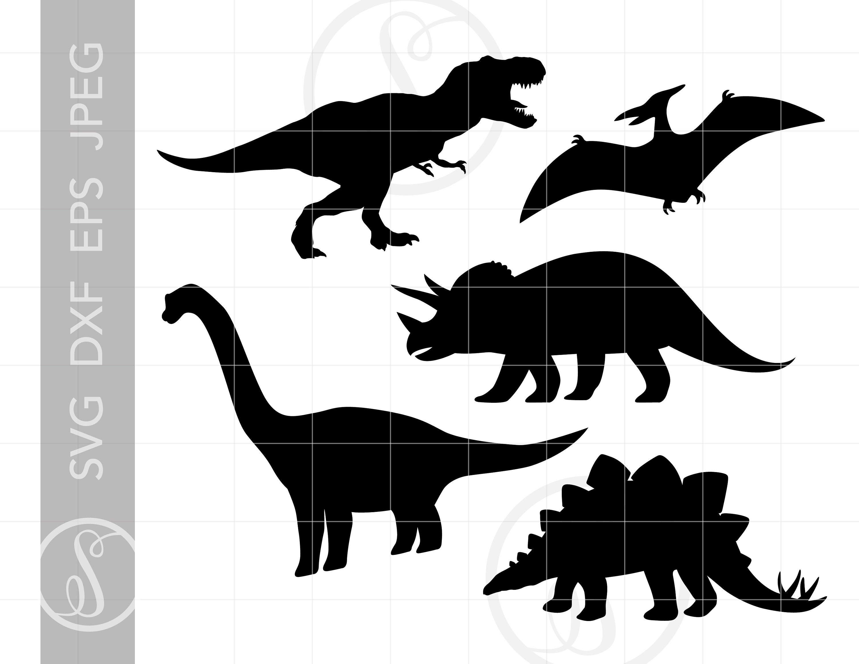 Dinosaurier Silhouetten SVG Dinosaurier Clipart - Etsy