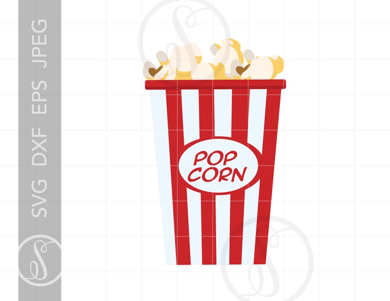 Popcorn Bucket SVG Popcorn Bucket Svg Clipart Download Popcorn Bucket