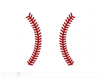 Baseball Laces SVG Download, Softball Stitches Svg Clipart Download, Baseball Cut File Svg Png Cricut Silhouette Instant Download SC845