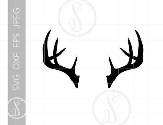 Download Deer Antlers Svg Deer Antlers Silhouette Clipart Download Etsy