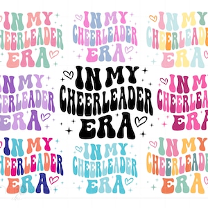 In mijn Cheerleader tijdperk Svg bundel, Groovy Letters Cheer Shirt Svg, Cheerleading Svg, Cheer Shirt Svg, Instant Download SC3487
