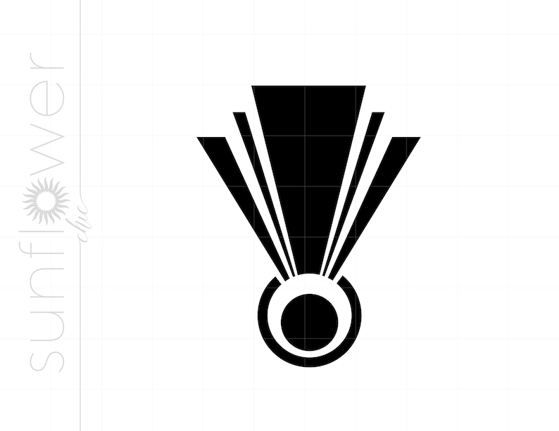 Art Deco SVG Dxf Eps Jpeg Downloads Art Deco Cut File Clipart | Silhouette Clipart Downloads Gatsby Roaring 20s SC1 image 3