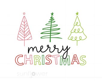 Merry Christmas SVG – Festive Holiday Cutting File for Cricut & Silhouette SC4082