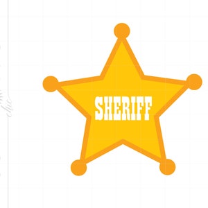 Sheriff Badge SVG | Sheriff Badge Clipart | Sheriff Badge Cut File Download | Star Sheriff Badge Silhouette Svg Jpg Eps Pdf Png SC836