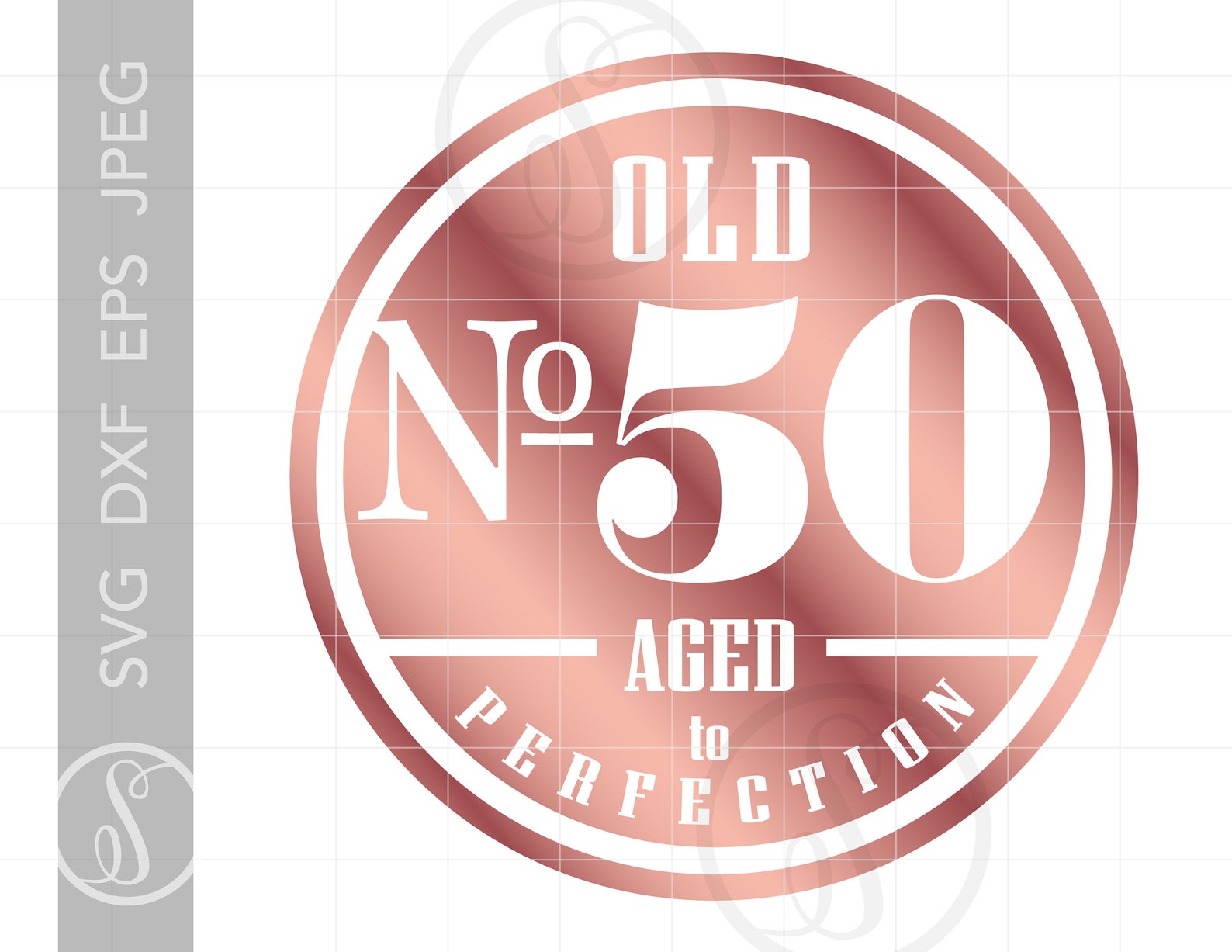 Rose Gold Old Number 50 SVG Clipart 50th Cut File Cricut - Etsy