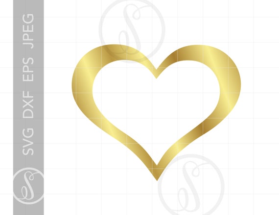 Download Gold Heart Svg Gold Heart Clipart Gold Heart Cut File For Etsy
