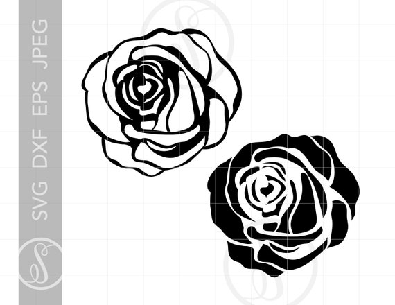 Roses Dxf Cut File Roses Svg Clipart Image Roses Download Roses Svg ...