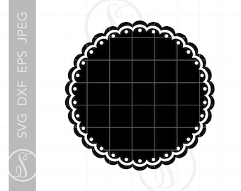 Scalloped Border SVG | Scalloped Border Clipart | Scalloped Border Silhouette Cut File | Scalloped Border Svg Jpg Eps Pdf Png SC683