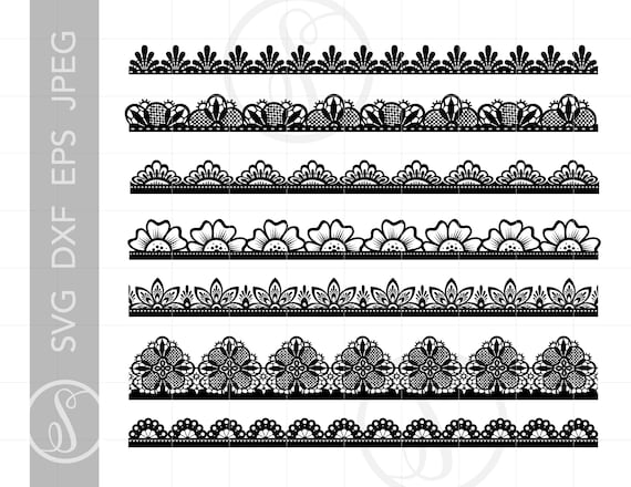 Download Lace Svg Cut File Clipart Downloads Lace Borders Svg Dxf ...