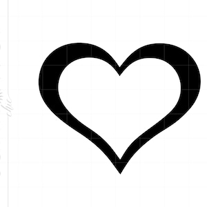 Open Hart SVG | Open Hart Clipart | Open Heart Cut File voor Cricut | Open Hart Bestand Svg Jpg Eps Pdf Png SC564