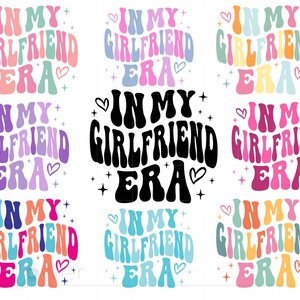 In mijn vriendin tijdperk Svg-bundel, vriendschap Svg, liefde Png, retro golvende groovy Letters Shirt Cricut silhouet Instant Download SC3163