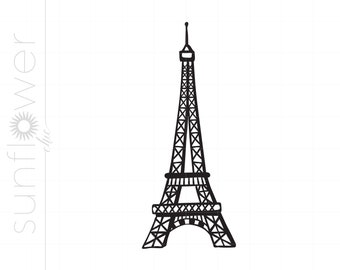 Eiffel Tower SVG | Eiffel Tower Clipart | Eiffel Tower Cut File for Cricut | Eiffel Tower File Svg Jpg Eps Pdf Png SC550