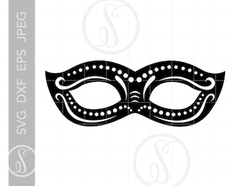 Mask SVG | Mask Clipart Download | Masquerade Mask Silhouette Cut File | Vector Mardi Gras Mask Svg Jpg Eps Png SC760