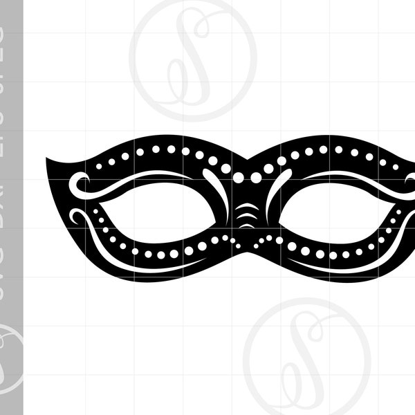 Mask SVG | Mask Clipart Download | Masquerade Mask Silhouette Cut File | Vector Mardi Gras Mask Svg Jpg Eps Png SC760