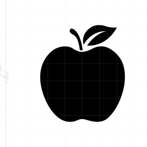 Apple SVG | Apple Clipart | Apple Silhouette Cut File | Apple Svg Jpg Eps Pdf Png Dxf | Vector Apple Svg Download SC859