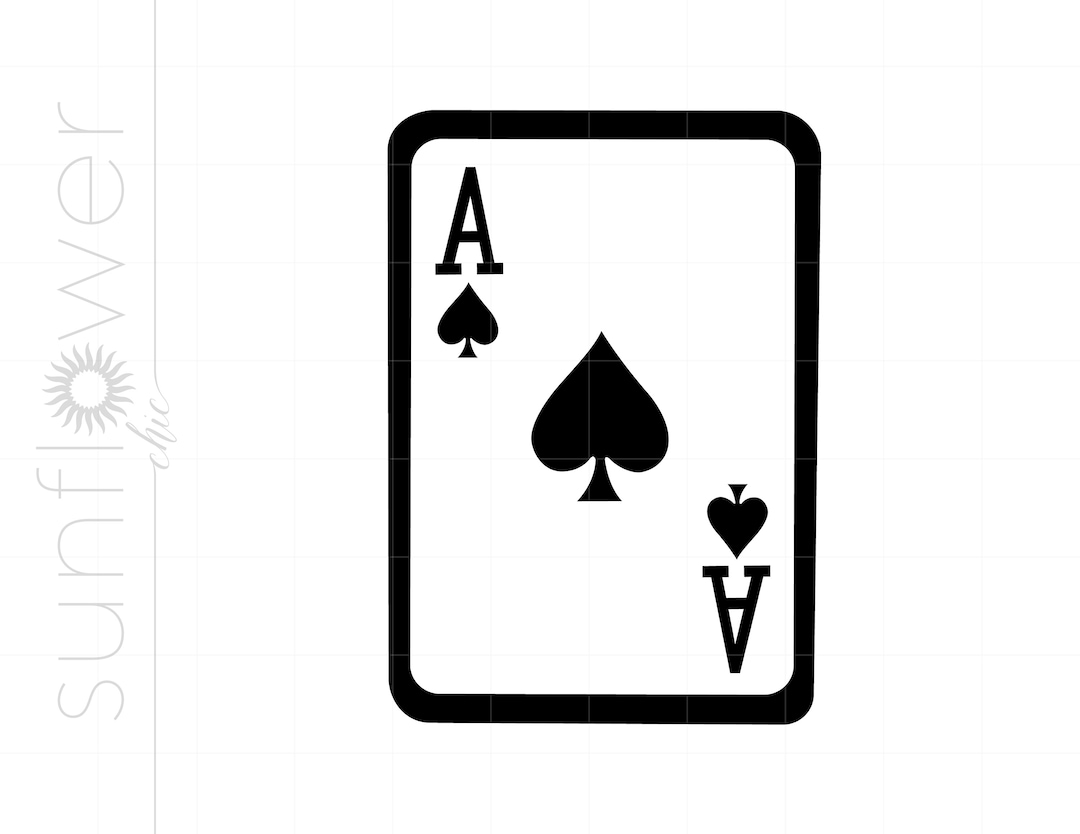 Buy Ace of Spades SVG Ace of Spades Clipart Ace of Spades Cut File Ace