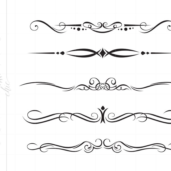 Vintage BORDERS Vinyl Cutting Files SVG Dxf Eps Jpeg | Headers Svg Cut File Clipart Downloads | Victorian Silhouette Svg Clipart SC380