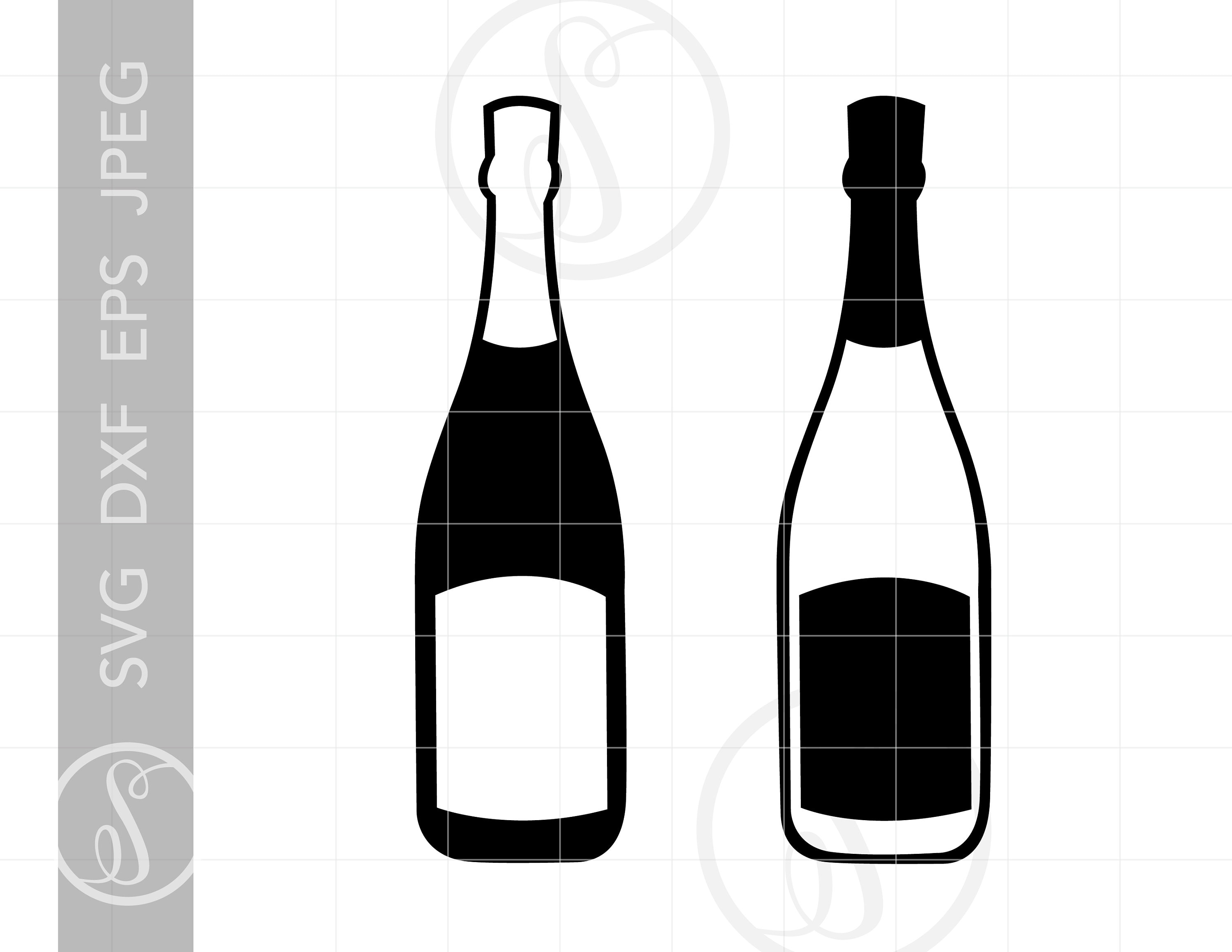シャンパンボトル SVG | シャンパンボトル クリップアート