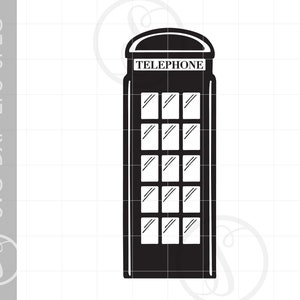 Phone Booth SVG | Phone Booth Clipart | Phone Booth Silhouette Cut File | Phone Booth Svg Jpg Eps Pdf Png Dxf Download SC976