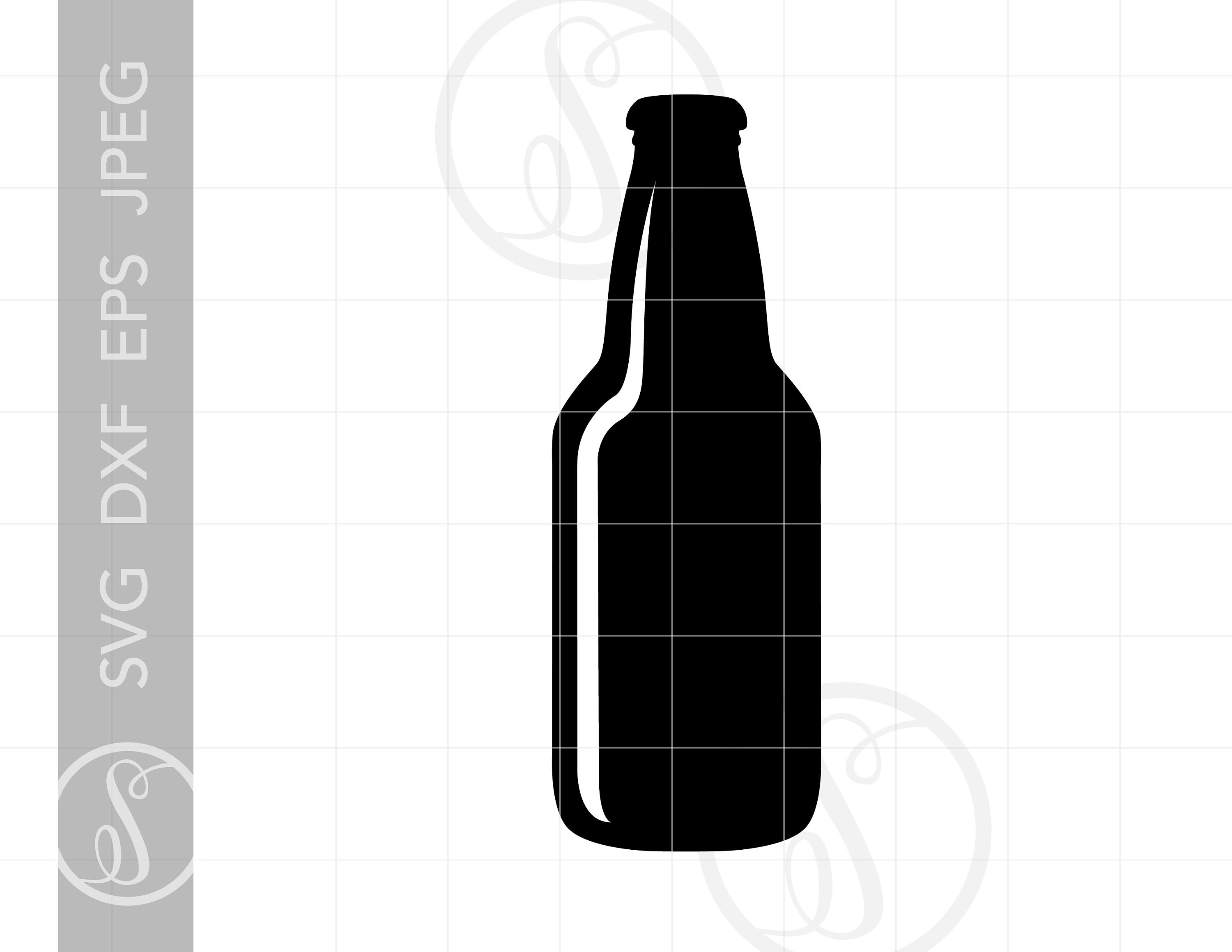 full bottle clipart black