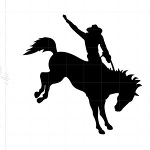 Cowboy SVG Download | Cowboy Clipart | Cowboy Silhouette Schnittdatei | Cowboy Pferd geschnitten Datei
