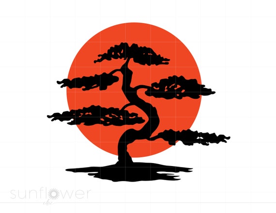 Bonsai Tree Sun Svg, Bonsai Sun Clipart Download, Vector Bonsai Sun Svg Jpg  Png Cricut Silhouette Cut File, Instant Download SC1540 - Etsy