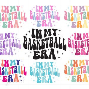In meinem Basketball Era SVG Bundle, Groovy Letters Basketball Shirt etc, Basketball Art Design für Cricut Silhouette, Instant Download SC3747